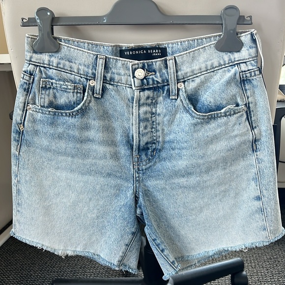 Veronica Beard Jeans Denim Short Size 25/0 pebble stone - Picture 14 of 16